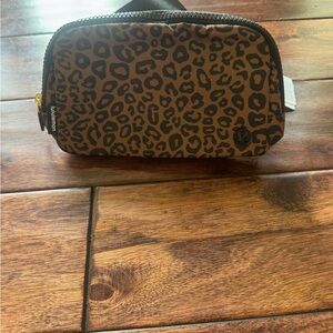 lululemon athletica Leopard Print Brown Cosmetic Pouch